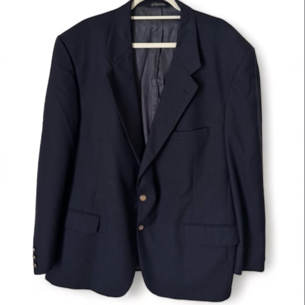 Vintage Burberrys Men’s Navy Lined Blazer Sports Jacket Pre Loved